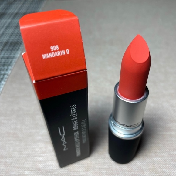 BRAND NEW MAC POWDER KISS LIPSTICK MANDARIN O 908 ❤️❤️❤️ - Picture 7 of 10